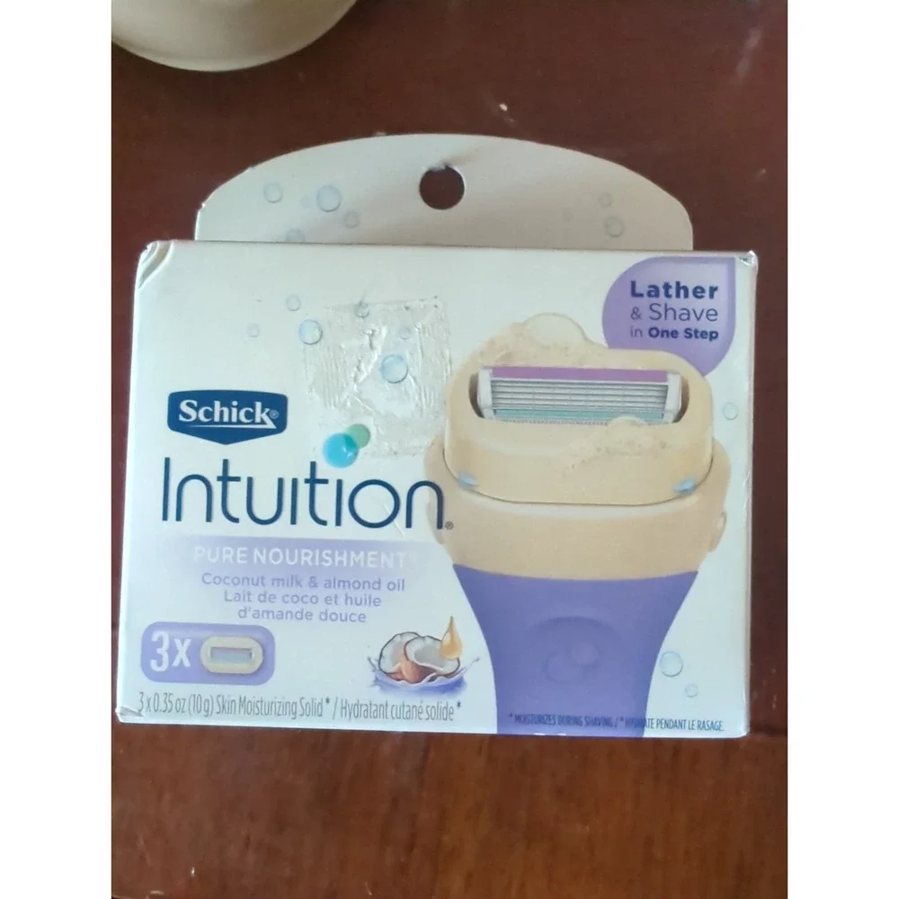 LOT OF 5 Schick Intuition Pure Nourishment Razor Refills 3 Count Coconut Almond